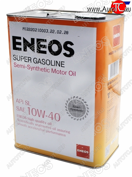 3 679 р. Масло моторное полусинтетическое ENEOS Super Gasoline 10W-40 SL 4л ENEOS OIL1357  с доставкой в г. Воронеж