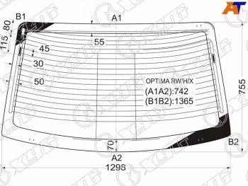 6 599 р. Стекло заднее с обогревом KIA OPTIMA 4D 00-05                                                        XYG OPTIMA RW/H/X  с доставкой в г. Воронеж. Увеличить фотографию 1