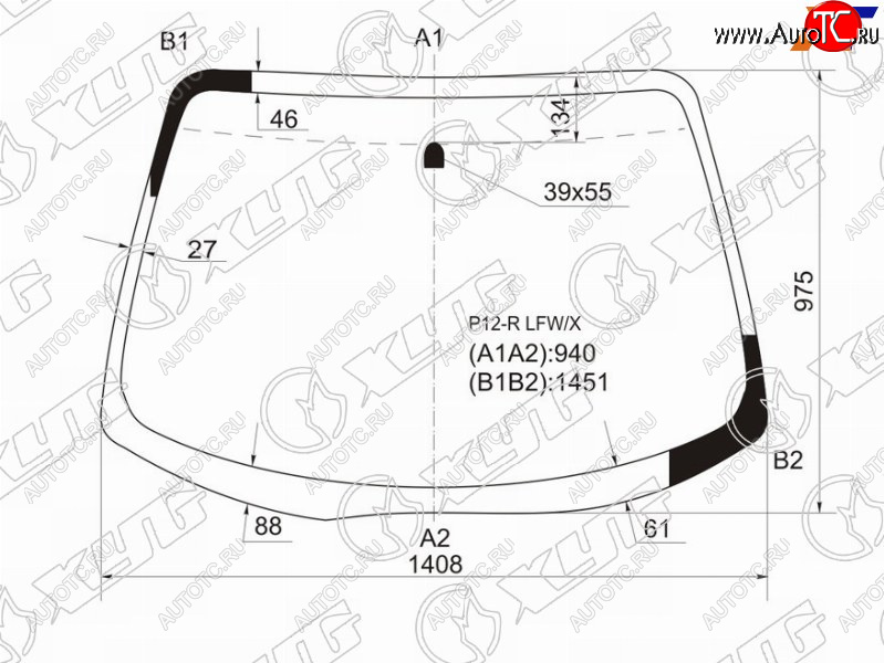 6 899 р. Стекло лобовое Nissan Primera 01-08 XYG P12-R LFW/X  с доставкой в г. Воронеж