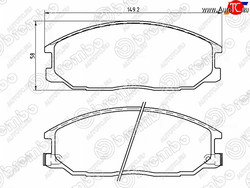 5 499 р. Колодки тормозные перед FL-FR SAT  SSANGYONG Actyon Sport - Rexton ( Y290,  Y400)  с доставкой в г. Воронеж