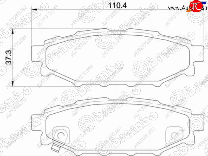 3 499 р. Колодки тормозные задние RH-LH SAT Subaru Forester SH (2008-2013)  с доставкой в г. Воронеж