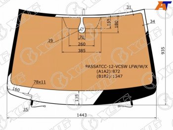 21 999 р. Стекло лобовое (Обогрев полный Датчик дождя Молдинг) Volkswagen Passat CC 12-16 XYG PASSATCC-12-VCSW LFW/W/X  с доставкой в г. Воронеж. Увеличить фотографию 1