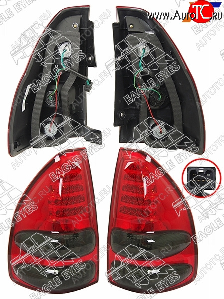 19 799 р. Фонарь задний Toyota Land Cruiser Prado (J120) 02-09 (Диоды Комплект) EAGLE EYES PF-EE-212-19G5-RD  с доставкой в г. Воронеж