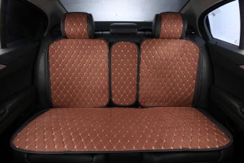 5 449 р. Накидка на сиденье (на весь салон Alkantara Lux Plus алькантара) Автопилот   (коричневый)  с доставкой в г. Воронеж. Увеличить фотографию 2
