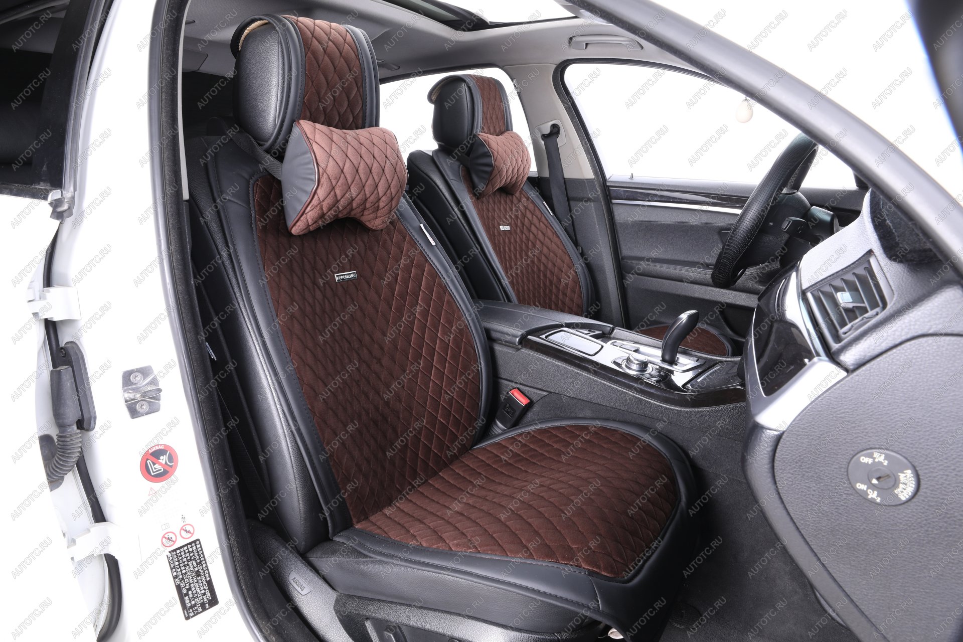 3 499 р. Накидка на сиденье (Velour велюр) Автопилот   (коричневый)  с доставкой в г. Воронеж
