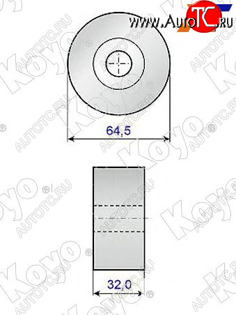 1 579 р. Ролик ремня ГРМ направляющий MMC 4G93,4G94 00- KOYO PU276433RR1D  с доставкой в г. Воронеж