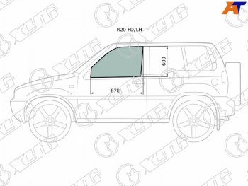 2 789 р. Стекло боковое опускное (Спереди Слева Цвет зеленый) Nissan Terrano 93-95  Ford Maverick 93-00  XYG R20 FD/LH  с доставкой в г. Воронеж. Увеличить фотографию 1