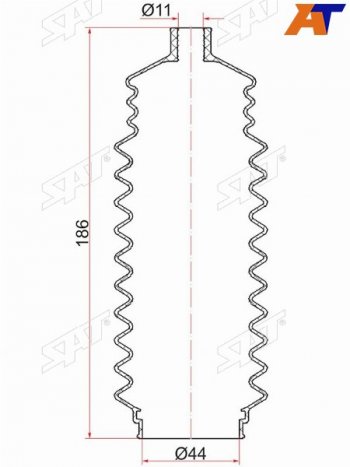 399 р. Пыльник рулевой рейки NISSAN PRIMERA 96-01SUNNY B14 94-99PULSAR N15 95-00HONDA ACCORD C.. 94-98 SAT R-2542  с доставкой в г. Воронеж. Увеличить фотографию 1