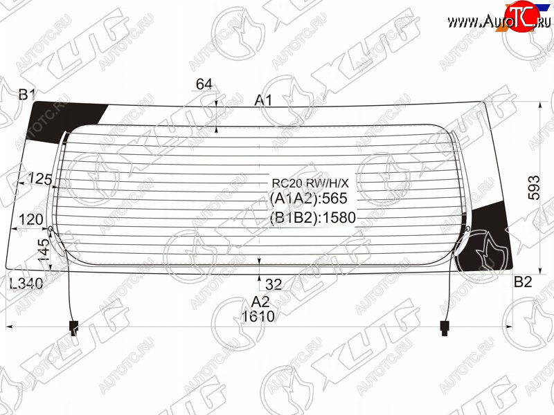 10 899 р. Стекло заднее (Цвет зеленый Обогрев) Toyota Alphard (H10) 02-08 XYG RC20 RW/H/X  с доставкой в г. Воронеж