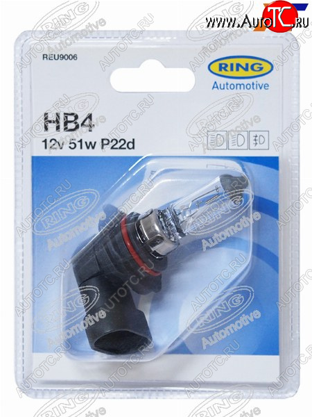 599 р. Лампа головного освещения HB4  12V 51W Блистер 1 шт. RING REU9006  с доставкой в г. Воронеж