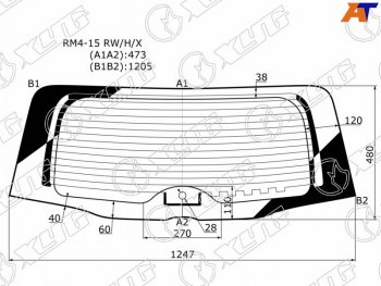 7 599 р. Стекло заднее (Цвет зеленый Обогрев) Honda CR-V 11-18 XYG RM4-15 RW/H/X  с доставкой в г. Воронеж. Увеличить фотографию 1