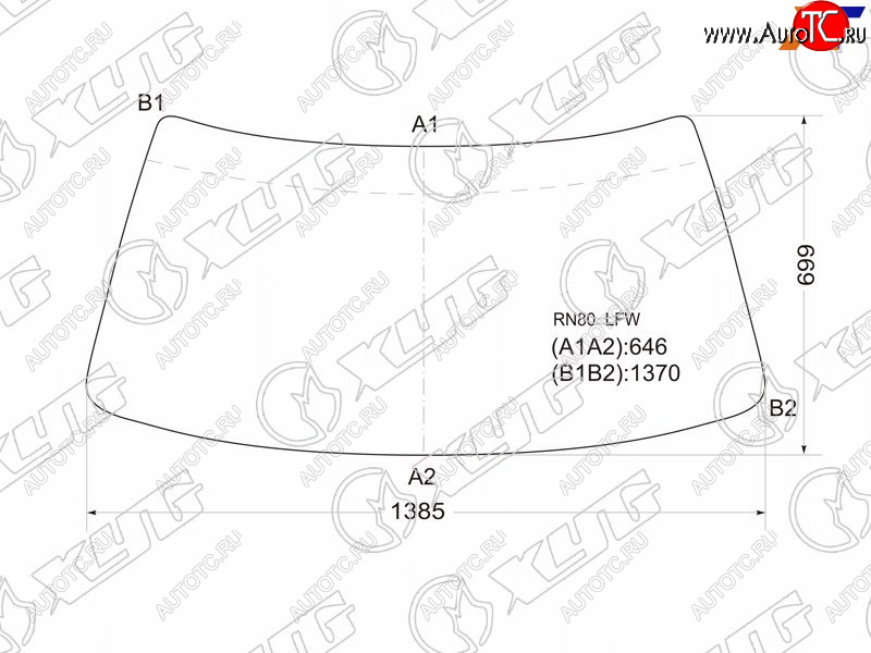 7 299 р. Стекло лобовое Toyota Hilux Pick Up 88-97  Great Wall Safe 01-09  Toyota 4Runner 89-95  Hilux Sur XYG RN80 LFW  с доставкой в г. Воронеж