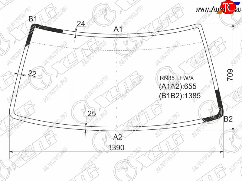 4 499 р. Стекло лобовое Toyota Hilux Pick Up 88-97  Great Wall Safe 01-09  Toyota 4Runner 89-95  Hilux Sur XYG RN85 LFW/X  с доставкой в г. Воронеж
