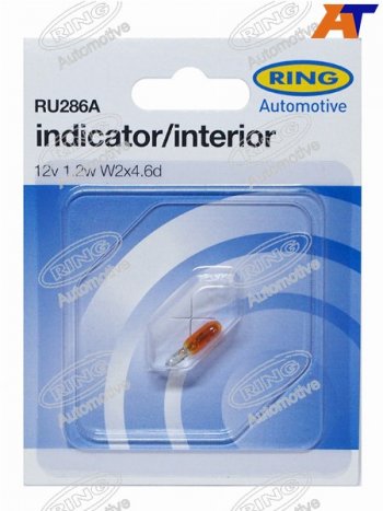 155 р. Лампа дополнительного освещения W1.2W Индикатор (Янтарная) 12V 1.2W Блистер 1 шт. RING RU286A  с доставкой в г. Воронеж. Увеличить фотографию 2