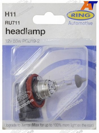 Лампа головного освещения H11  12V 55W Блистер 1 шт. RING RU711