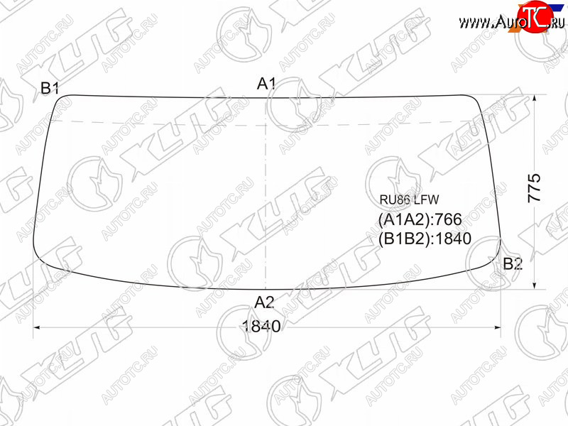 7 849 р. Стекло лобовое Hino 300 07-  Dutro 02-11  Toyota Dyna 99-11  ToyoAce 99-16 XYG RU86 LFW  с доставкой в г. Воронеж
