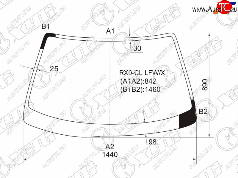 5 299 р. Стекло лобовое Toyota Mark II (X100) 96-00  Chaser (X100) 96-01 XYG RXO-CL LFW/X  с доставкой в г. Воронеж