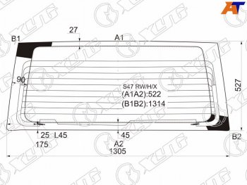 8 299 р. Стекло заднее с обогревом HONDA STEP WAGON 96-01                                                     XYG S47 RW/H/X  с доставкой в г. Воронеж. Увеличить фотографию 1