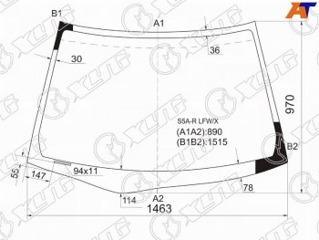 7 999 р. Стекло лобовое Honda Civic 00-06  Civic Ferio 00-05 XYG S5A-R LFW/X  с доставкой в г. Воронеж. Увеличить фотографию 1