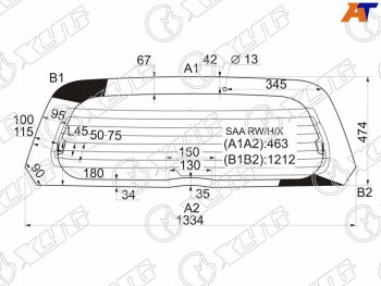 5 999 р. Стекло заднее (Цвет зеленый Обогрев) Honda Fit 01-07  Jazz 02-09 XYG SAA RW/H/X  с доставкой в г. Воронеж. Увеличить фотографию 3