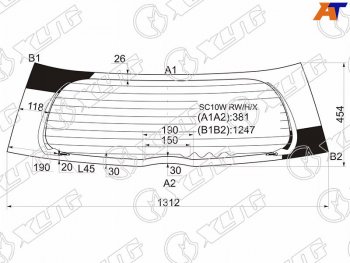 7 999 р. Стекло заднее (Цвет зеленый Обогрев) Scion xA 04-06  Toyota Ist 02-07 XYG SC10W RW/H/X  с доставкой в г. Воронеж. Увеличить фотографию 1