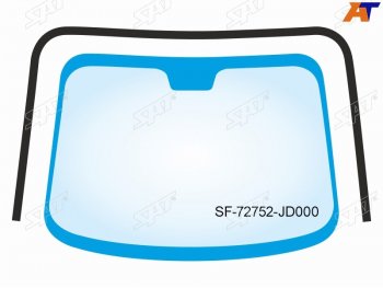 2 599 р. Молдинг лобового стекла (П-образный) Nissan Qashqai 06-13  Dualis 07-14  Qashqai+2 08-14 SAT SF-72752-JD000  с доставкой в г. Воронеж. Увеличить фотографию 1