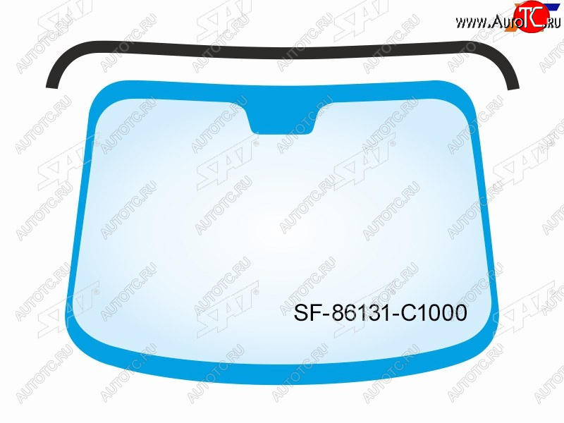 659 р. Молдинг лобового стекла (Сверху) Hyundai Sonata 04-19 SAT SF-86131-C1000  с доставкой в г. Воронеж