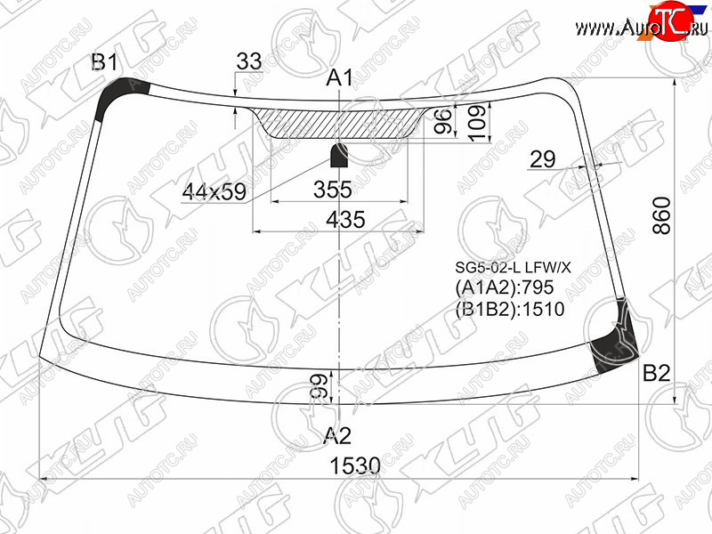 6 299 р. Стекло лобовое Subaru Forester 02-08 XYG SG5-02-L LFW/X  с доставкой в г. Воронеж