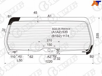 7 899 р. Стекло заднее (Цвет зеленый Обогрев) Subaru Forester 05-08 XYG SG5-05 RW/H/X  с доставкой в г. Воронеж. Увеличить фотографию 2