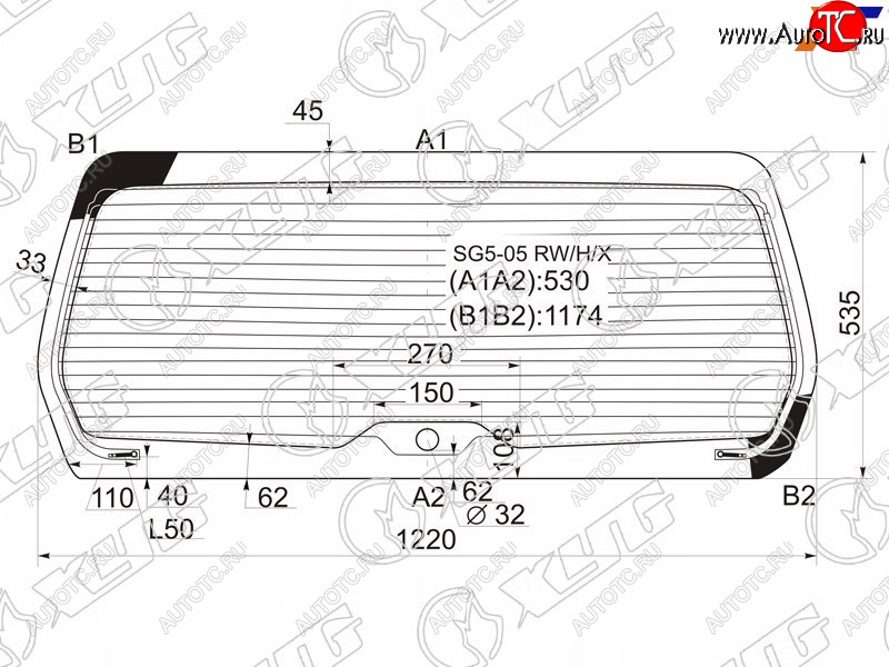 7 899 р. Стекло заднее (Цвет зеленый Обогрев) Subaru Forester 05-08 XYG SG5-05 RW/H/X  с доставкой в г. Воронеж