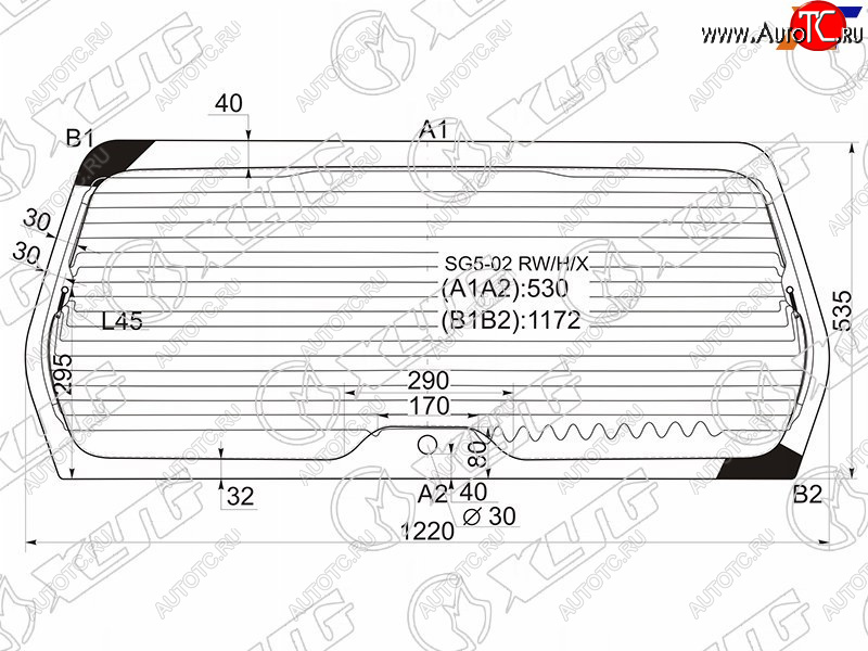 7 899 р. Стекло заднее (Цвет зеленый Обогрев) Subaru Forester 02-05 XYG SG5-02 RW/H/X  с доставкой в г. Воронеж