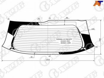 12 899 р. Стекло заднее (Цвет зеленый Обогрев) Toyota Sienna 10-20 XYG SIENNA-10 RW/H/X  с доставкой в г. Воронеж. Увеличить фотографию 1