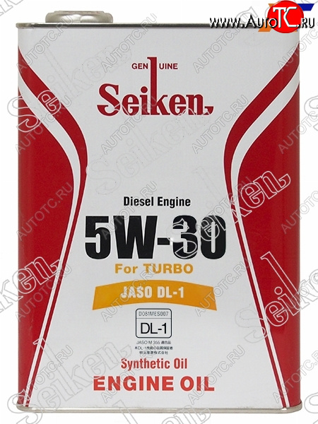 3 199 р. Масло моторное SEIKEN SYNTHETIC DL-1 5W-30 4л SEIKEN SKDL15W30C  с доставкой в г. Воронеж