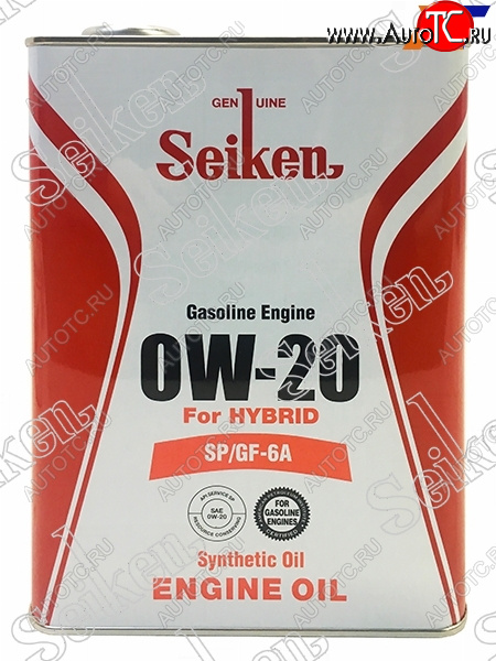 3 299 р. Масло моторное SEIKEN SYNTHETIC SPGF-6A 0W-20 4л SEIKEN SKSPGF6A0W20C  с доставкой в г. Воронеж