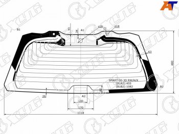13 199 р. Стекло заднее (Цвет зеленый Обогрев) Smart Fortwo 98-07 XYG SMART-00-3D RW/H/X  с доставкой в г. Воронеж. Увеличить фотографию 1