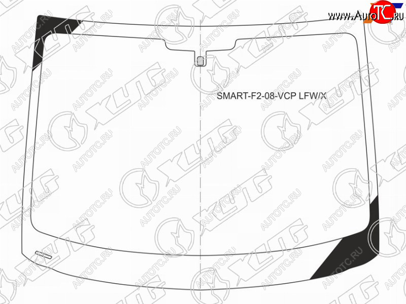 5 999 р. Стекло лобовое Smart Fortwo 06-15 XYG SMART-F2-08-VCP LFW/X  с доставкой в г. Воронеж
