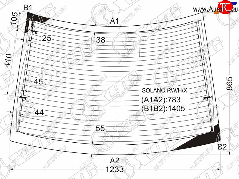 11 899 р. Стекло заднее (Цвет зеленый Обогрев Антенна) Lifan Solano 10-16 XYG SOLANO RW/H/X  с доставкой в г. Воронеж