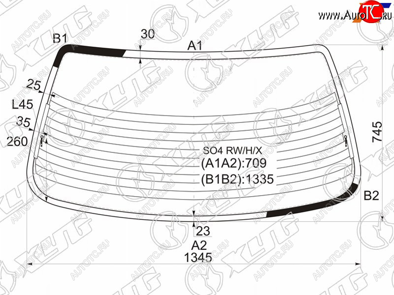 8 799 р. Стекло заднее (Цвет зеленый Обогрев 4D SED) Honda Civic 95-00  Civic Ferio 95-00  Civic EURO 95- XYG SO4 RW/H/X  с доставкой в г. Воронеж