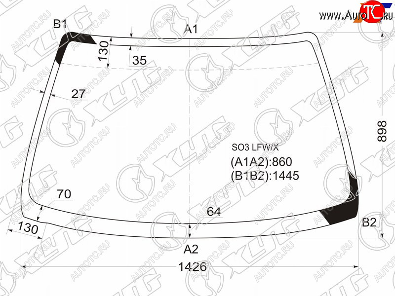 5 849 р. Стекло лобовое Honda Civic 95-00  Civic EURO 95-01 XYG SO3 LFW/X  с доставкой в г. Воронеж