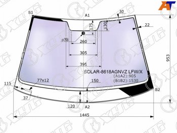 13 249 р. Стекло лобовое (Атермальное Молдинг) XYG Volkswagen Golf 7 рестайлинг, хэтчбэк 5 дв. (2017-2020)  с доставкой в г. Воронеж. Увеличить фотографию 2
