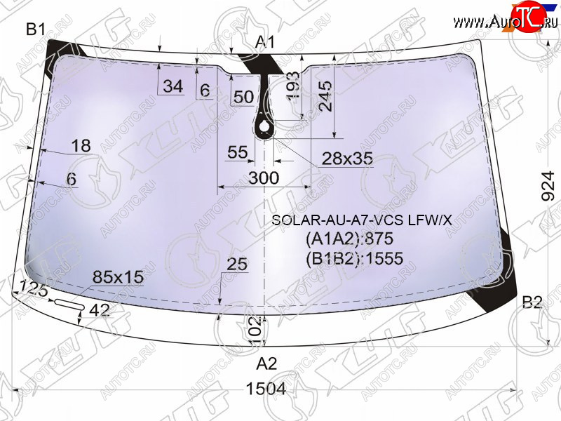 22 199 р. Стекло лобовое (Атермальное Датчик дождя Молдинг) XYG Audi A7 4G лифтбэк дорестайлинг (2010-2014)  с доставкой в г. Воронеж