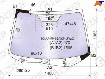 23 399 р. Стекло лобовое атермальное HONDA CR-V RM1RM4 12-17 (Solar-X защита от ультрафиолета)                XYG SOLAR-RM4-L-VCP LFW/X  с доставкой в г. Воронеж. Увеличить фотографию 1