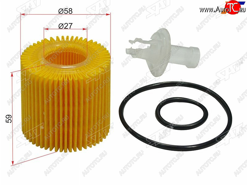 167 р. Фильтр масляный (картридж) SAT  Toyota Auris ( E150,  E180) - Prius ( XW10,  XW20)  с доставкой в г. Воронеж
