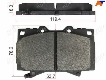 1 599 р. Колодки тормозные перед FL-FR SAT  Toyota Land Cruiser 100 дорестайлинг (1998-2002) (с керамическим наполнением)  с доставкой в г. Воронеж. Увеличить фотографию 2