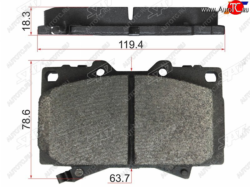 1 599 р. Колодки тормозные перед FL-FR SAT  Toyota Land Cruiser 100 дорестайлинг (1998-2002) (с керамическим наполнением)  с доставкой в г. Воронеж