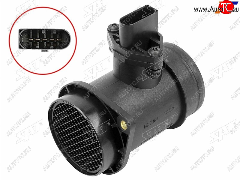 2 799 р. Датчик расхода воздуха 1.8T AWTAWM AUDI A6 02-05Superb 02-08Passat 01-05 SAT ST-06A 906 461 NX  с доставкой в г. Воронеж