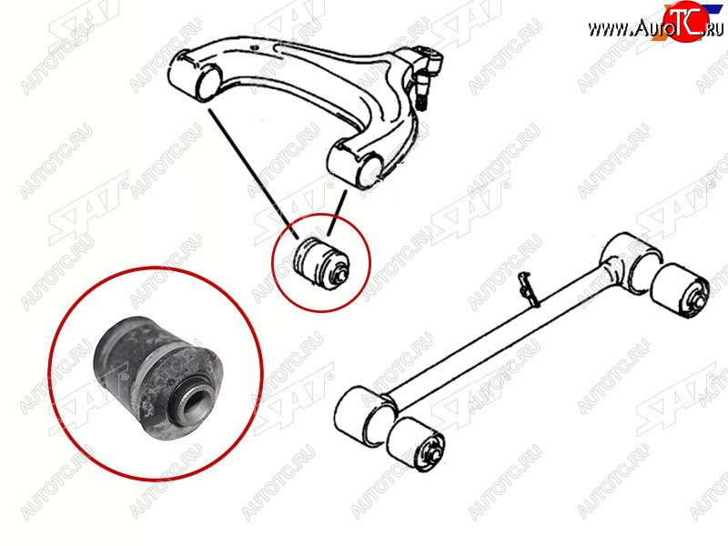 349 р. Сайлентблок Suzuki Escudo 88-97  Vitara 88-99 SAT ST-09319-12045  с доставкой в г. Воронеж