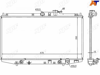 Радиатор SAT Honda Accord 6 CF седан дорестайлинг (1997-2000)