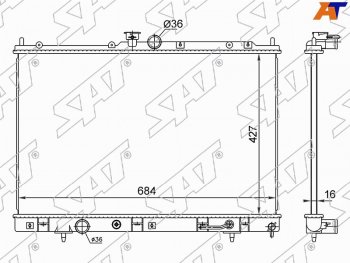 Радиатор охлаждающей жидкости SAT Mitsubishi Outlander CU (2003-2009)