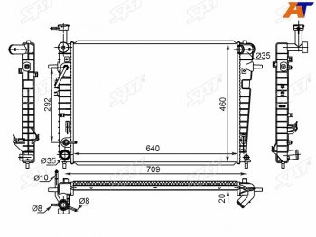 Радиатор охлаждающей жидкости SAT Hyundai Tucson JM (2004-2010)